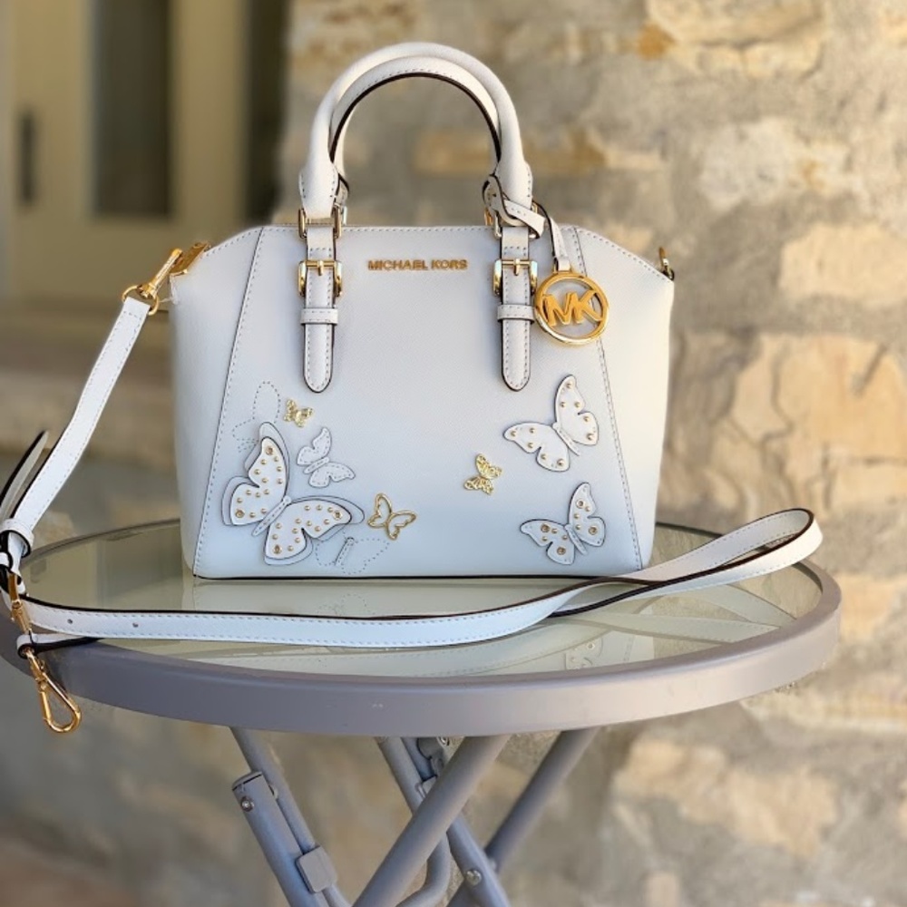 NWT Michael Kors Butterflies ciara handbag+wallet - Picture 3 of 6